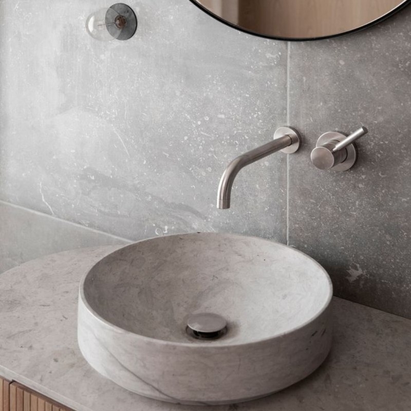 Minimalist Marble Basin – Elegant Round Design for Modern Spaces